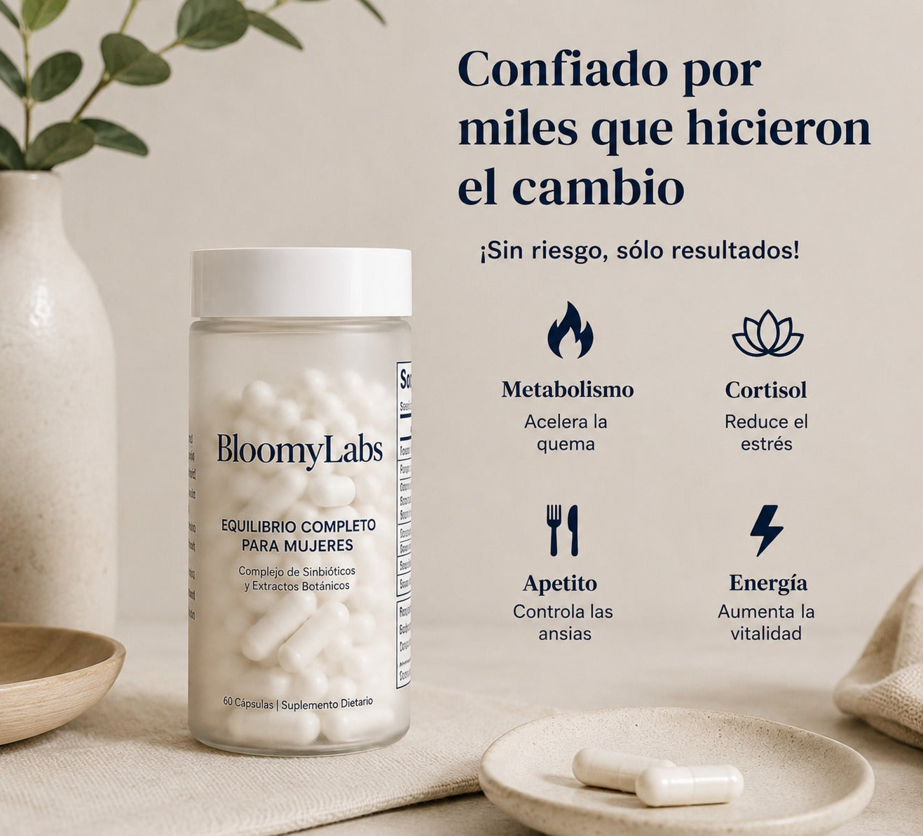 Bloomy Labs™ 7 en 1 — Bienestar digestivo, equilibrio y control en una sola fórmula.